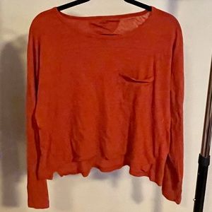 MADEWELL Long sleeve boxy crop top - size S
